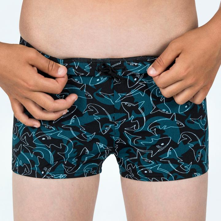 Immagine prodotto Nabaiji Badehose Boxer Jungen - 500 Fitib Shark schwarz/blau (122)