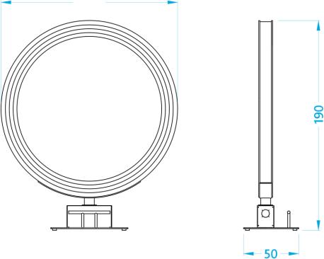 Produktbild Alpeda Round Massive Wall Nk