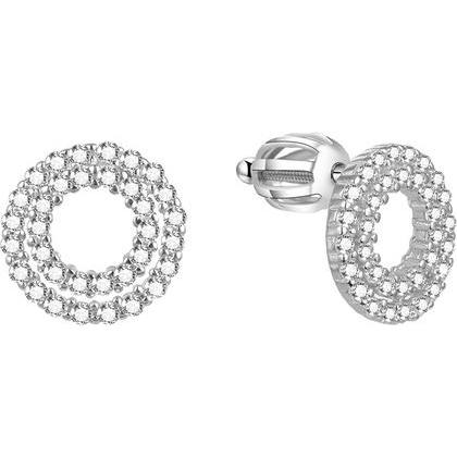 Beneto, Ohrringe, Silver earrings with zircons AGUP1572S (L)