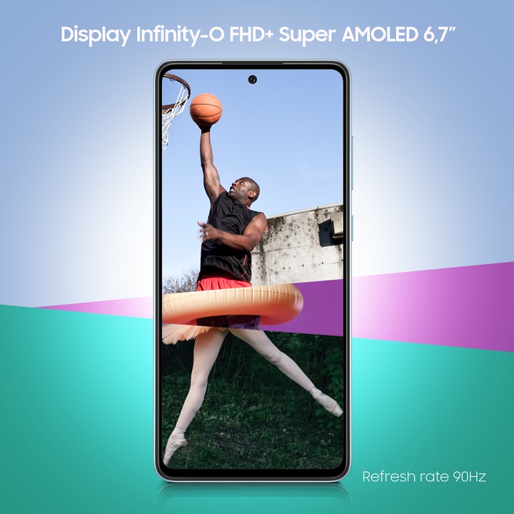 Produktbild Samsung Galaxy A72 EU (128 GB, Blue, 6.70", Hybrid Dual SIM, 64 Mpx, 4G)