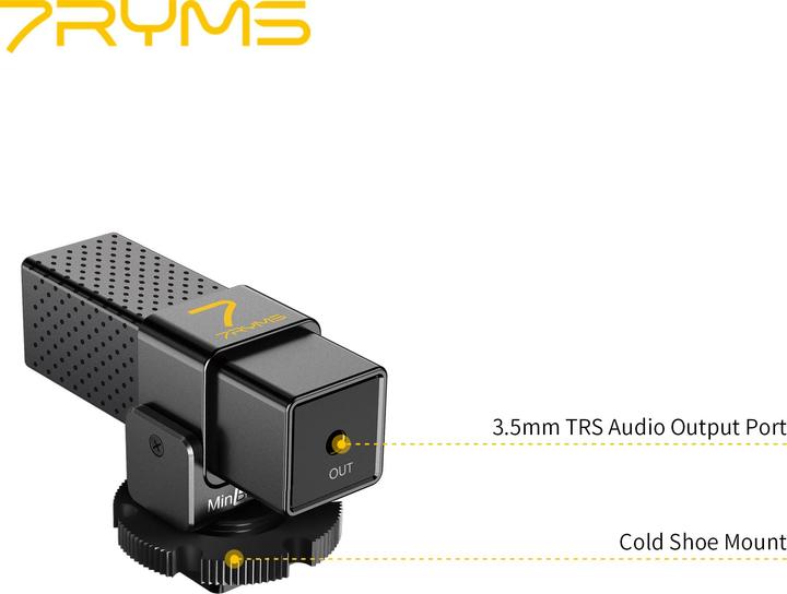Actual product image 7Ryms Compact Cardioid Condenser On-Camera Microphone