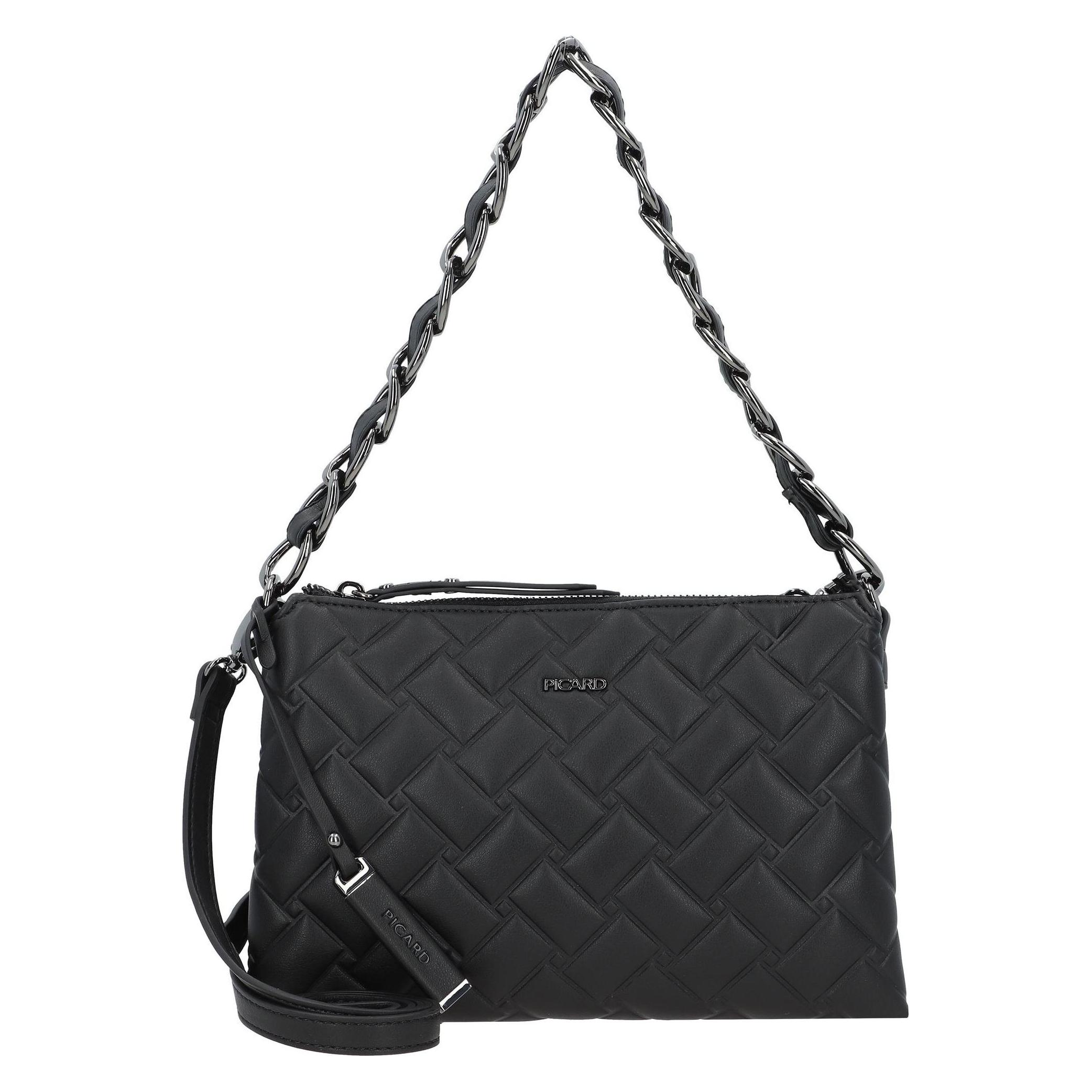 Picard, Handtasche, Tres Chic Schultertasche 33 Cm, Schwarz