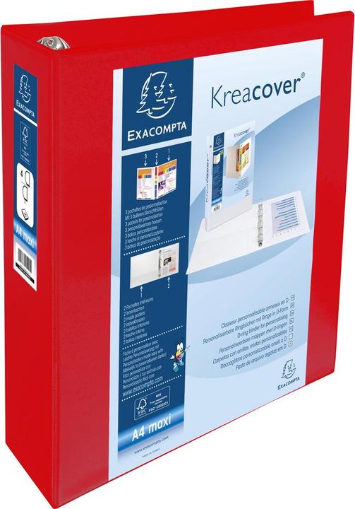Image du produit Exacompta classeur à anneaux A4+ PVC/PU 4 anneaux 60mm dos 90mm (A4+, 90 mm)