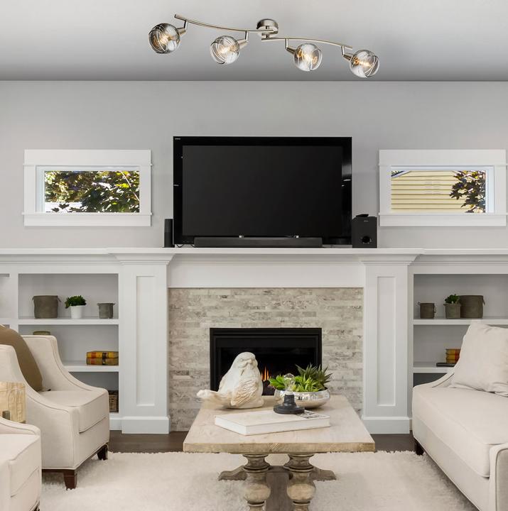 Actual product image Globo LED spotlight nickel matt 4xE14 LED (200 lm, E14)