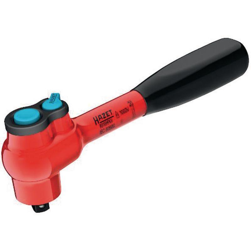 HAZET, Ratsche, Feinzahn-Umschaltknarre 8816HPKV (rot, Betätigungswinkel 4°, Kugelsicherung) (3/8")