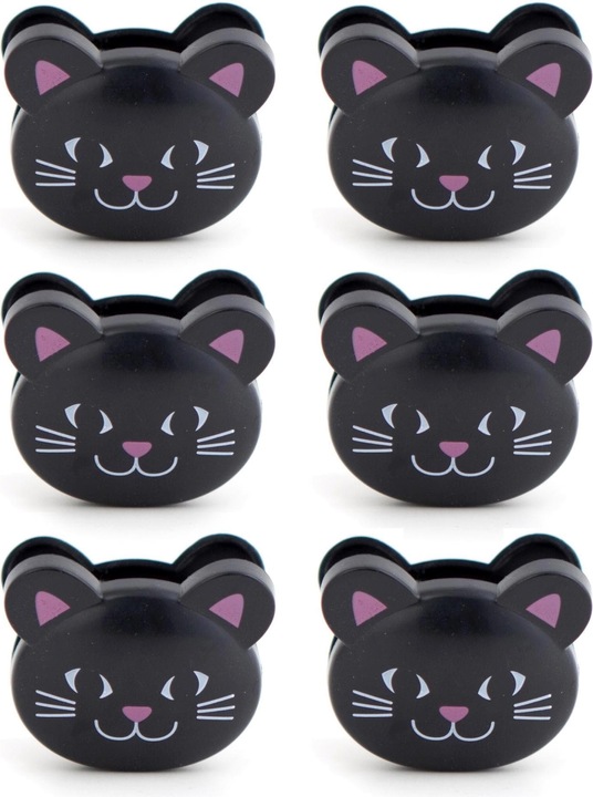 Produktbild Kikkerland Verschlussclip Katze 6 Stück, Schwarz (6 x)