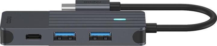 Productafbeelding Rapoo USB-C hub, USB-C naar USB-A en USB-C, grijs (USB-C, 4 ports)