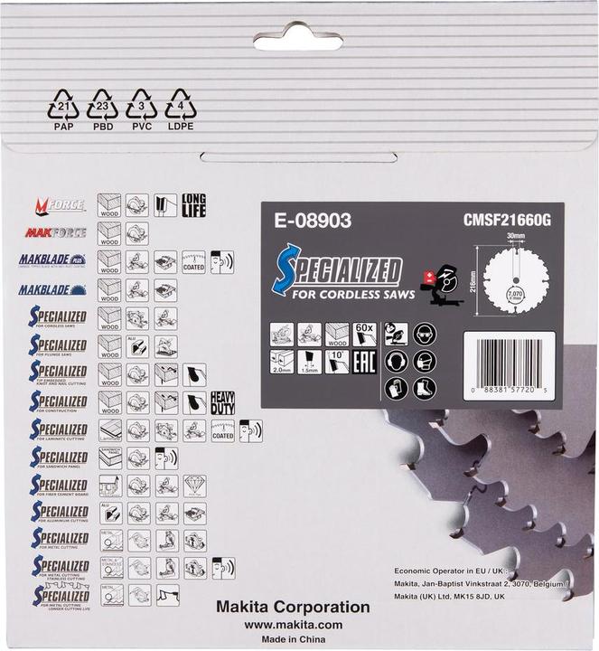 Produktbild Makita EFFICUT Sägeblatt E-08903