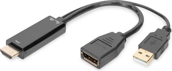 Actual product image Digitus HDMI - DisplayPort/USB A (0.20 m, HDMI, DisplayPort)