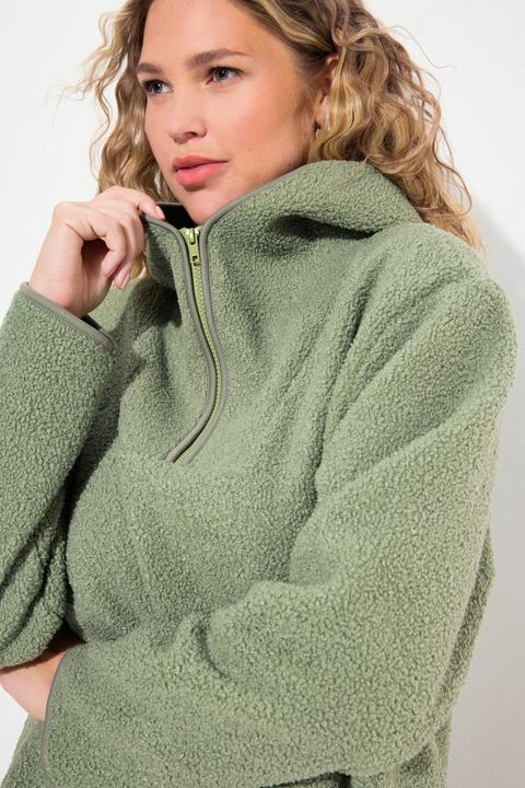 Produktbild Ulla Popken Teddypullover, Plüsch, Kapuze, Langarm (42, 44)