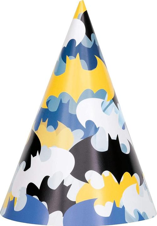 Actual product image Batman Paper Cone Party Hats (Pack of 8) (8 Piece)