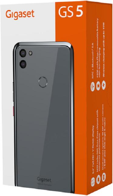 Produktbild Gigaset GS5 (128 GB, Dark Titanium Grey, 6.30", Dual SIM + SD, 48 Mpx, 4G)