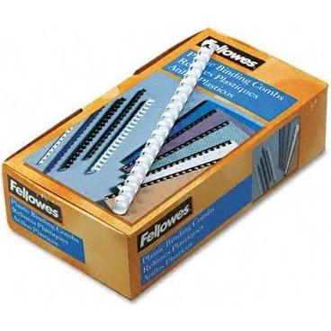 Fellowes Dorsi di plastica per raccoglitori Apex, Accessori per Rilegatrice, Bianco