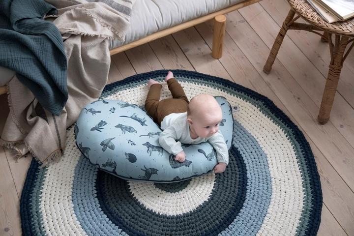 Actual product image Sebra Crochet rug Nightfall (120 x 120 cm)