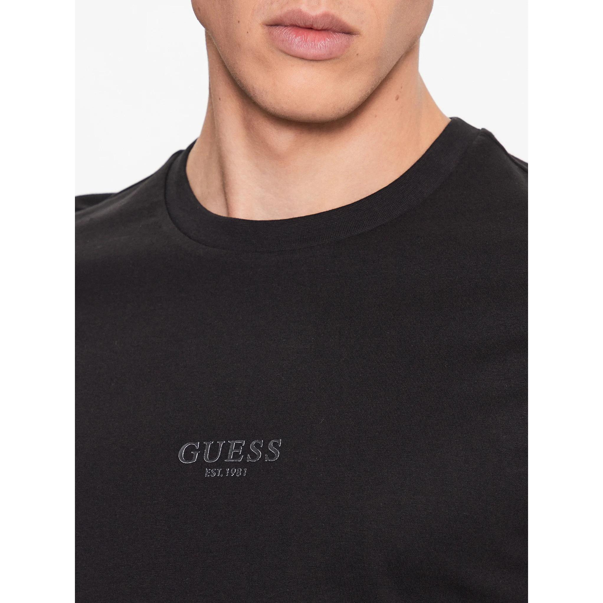 Guess, Herren, Shirt, T-Shirt, Schwarz, (XS)