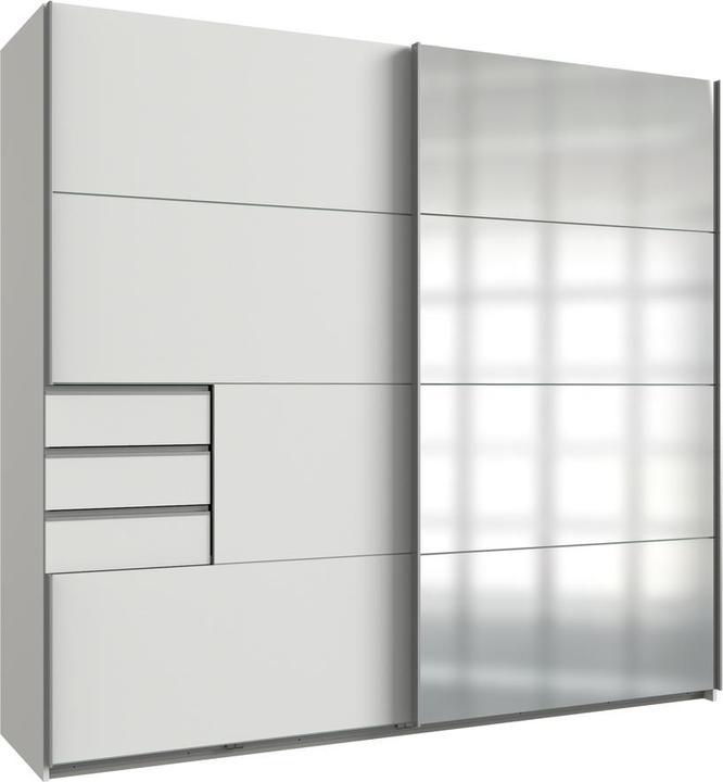 Carcass+drawers White, Full-length door front Mirror