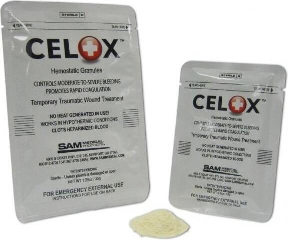 SAM Medical Granuli emostatici in polvere di chitosano Celox 15G