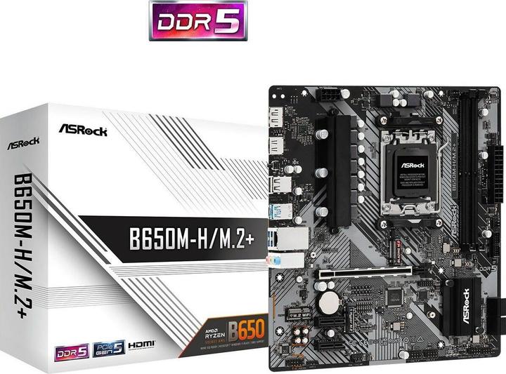 Produktbild AsRock B650M-H/M.2+ (AM5, AMD B650, mATX)