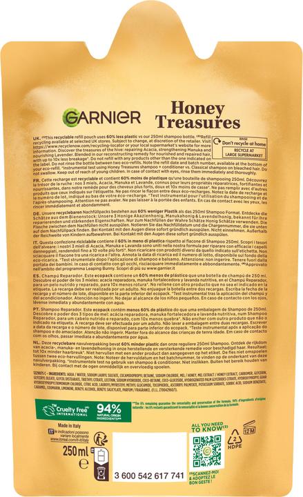 Image du produit Garnier Ultra Doux Honey Treasures (250 ml, Shampoing liquide)
