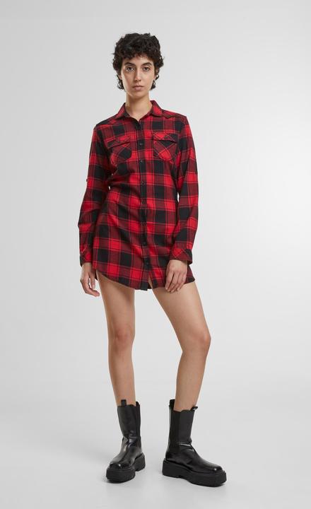 Actual product image Brandit Ladies Lucy long sleeve shirt size 4XL Colour red/black (4XL)