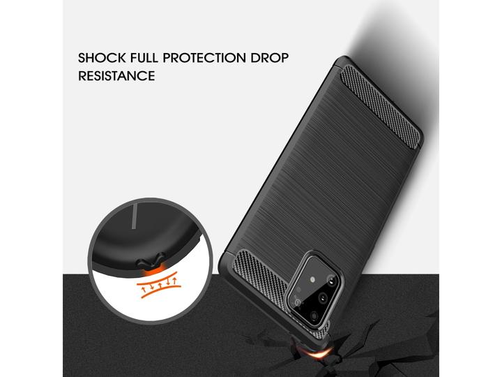Actual product image Screenguard Samsung Galaxy S10 Lite Cover Carbon Brushed Soft TPU (Samsung Galaxy S10 Lite)
