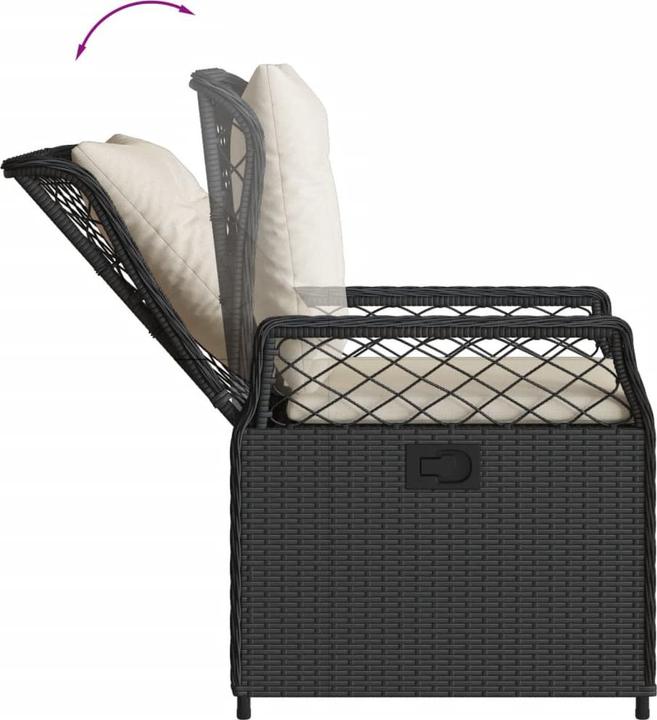 Image du produit vidaXL Meuble de jardin Ensemble de jardin 7pcs gris clair Poly rotin (160 cm)