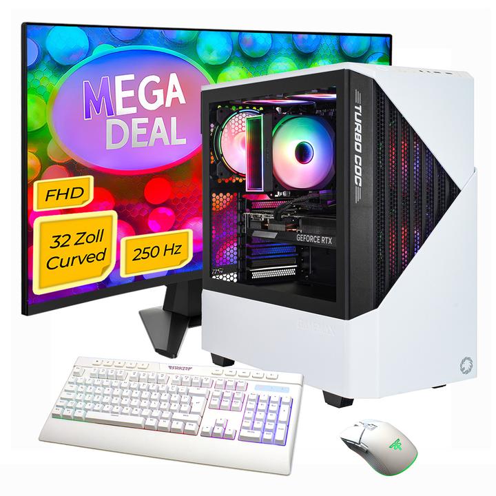 Produktbild GameMax MegaDeal Horizon SET2753+ MSI MAG 32C6X Curved Monitor 80cm (32") (480 GB, 16 GB, GeForce RTX 5060)
