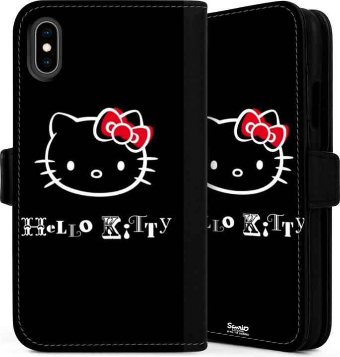 Produktbild DeinDesign Tasche für Apple iPhone Xs Handy Flip Case Wallet Cover Handytasche Leder Fanartikel Hello Kitty (Apple iPhone XS)