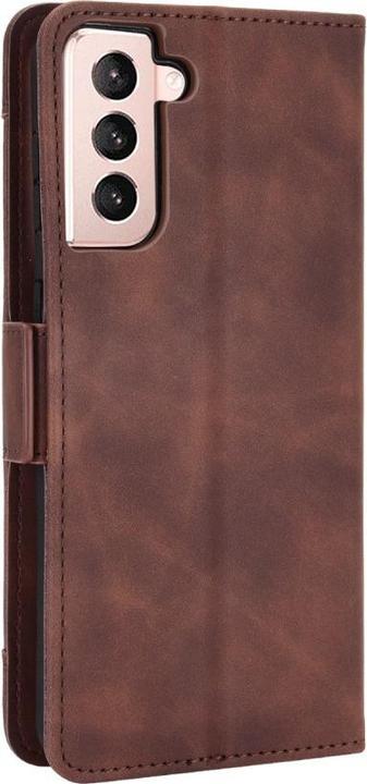 Image du produit Cover-Discount Galaxy S21 - Étui avec de nombreux emplacements pour cartes marron (Samsung Galaxy S21+)