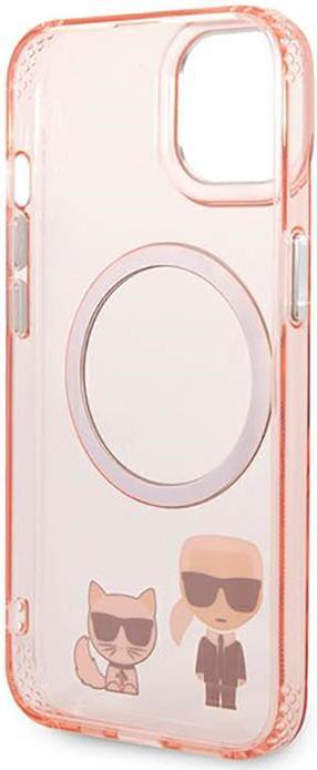 Produktbild Karl Lagerfeld KLHMP14MHKCP iPhone 14 Plus 6.7 "hardcase pink / pink Karl & Choupette Alumi (Apple iPhone 14 Plus)