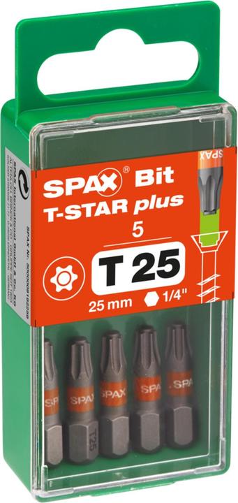 Actual product image Spax BIT T-STAR PLUS T25 25mm S (Hexagon socket TX)