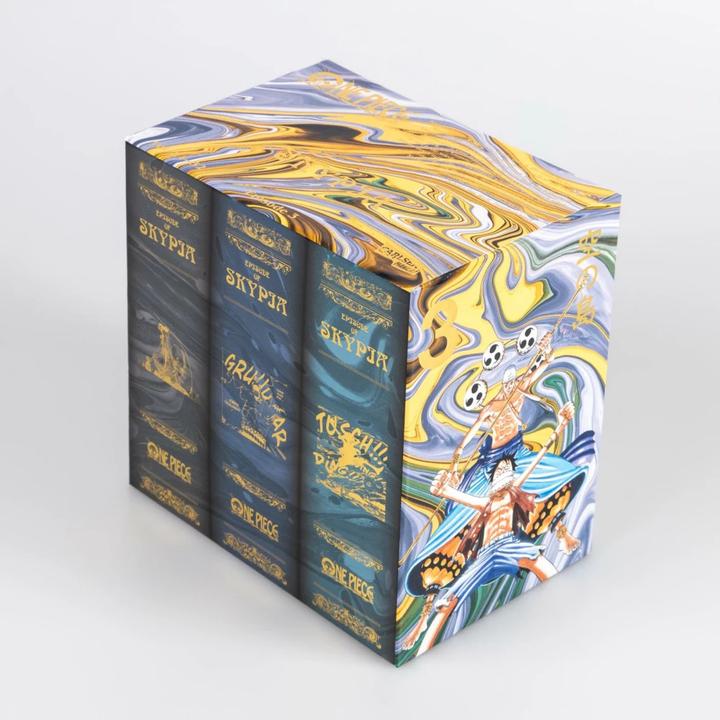 Immagine prodotto One Piece Sammelschuber 3: Skypia (inklusive Band 24–32) (Tedesco, Eiichiro Oda, 2023)