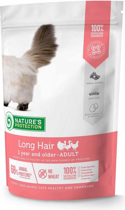 Image du produit Nature Long Hair pour chats à partir de 1 an avec volaille, 400g (Adulte, 12 pcs, 400 g)