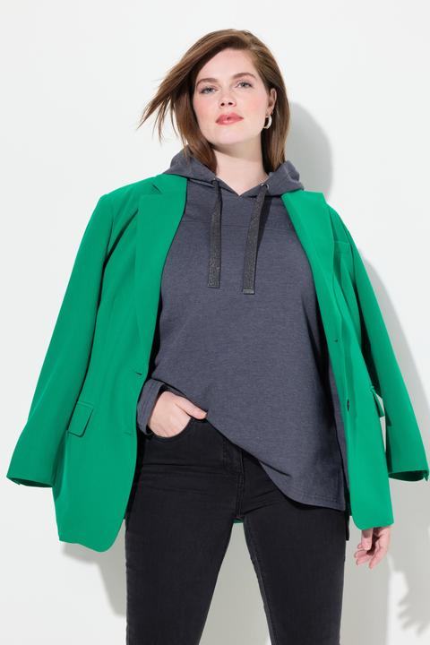 Produktbild Ulla Popken Sweatshirt, Schriftdruck, Classic, Kapuze, Langarm (42, 44)