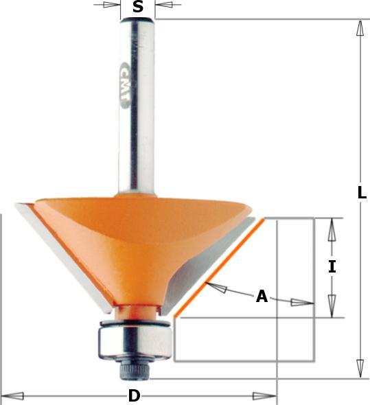 Actual product image CMT Orange Tools orange Tools 936,280,11-fraise cross axle countersink up to 45 degrees rodam. HM S