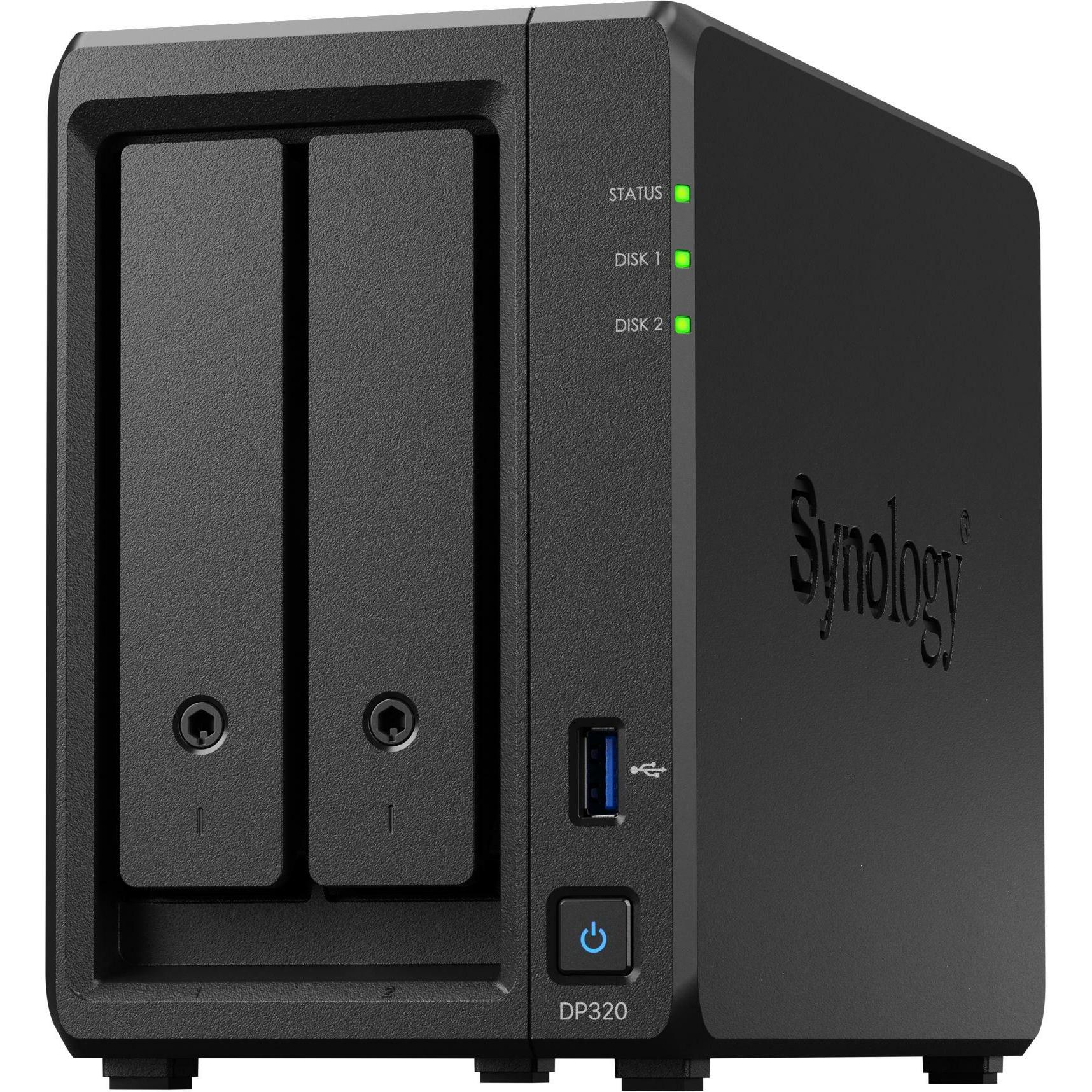 Synology DP320 (2 x 8 TB), NAS, Schwarz