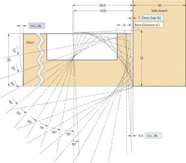 Productafbeelding Sugatsune SL Binnenscharnier zonder beschermkap vernikkeld staal