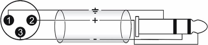 Actual product image Omnitronic 30225195 XLR adapter cable (1x XLR male 3 pin (0.90 m, XLR Cables)