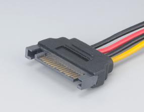 Actual product image Akasa Power supply SATA power connector to internal power supply, 4-pin (15 cm, 15 pin S-ATA)