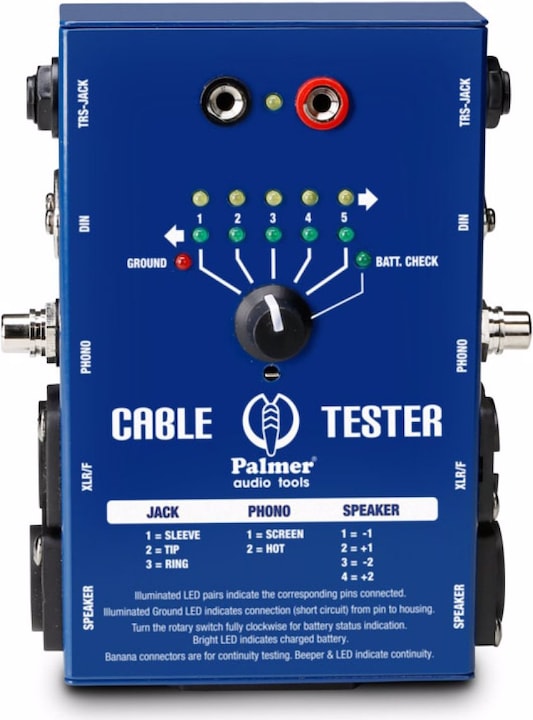 Actual product image Palmer Audio cable tester