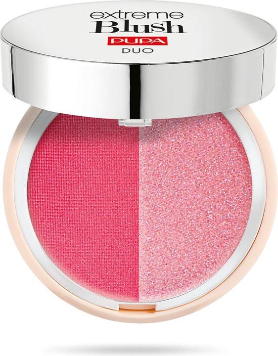 Pupa Milano Pupa - Extreme Blush DUO - Poederblush 4 g 140 Stralende Flamingo - Crèmige Gloed