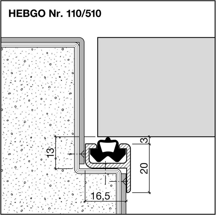 Actual product image Hebgo Retaining profiles 110