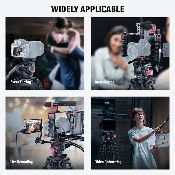 Actual product image Neewer One-Step 200cm Heavy Duty Video Tripod With Fluid Drag Head