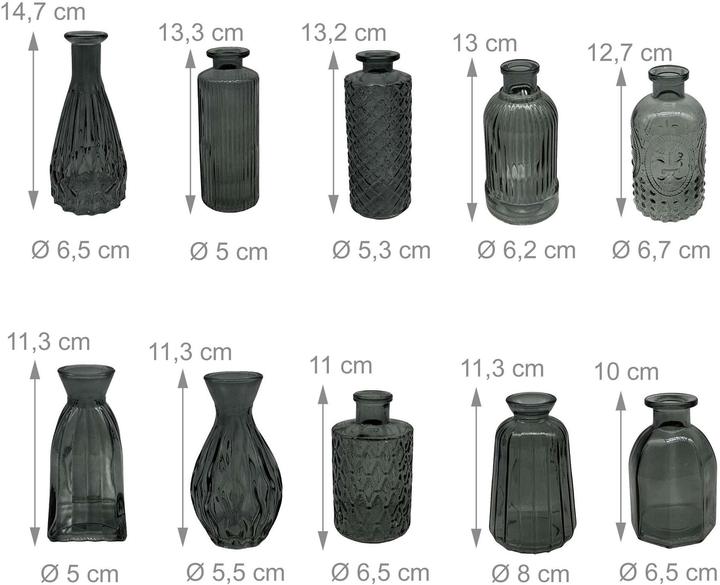 Immagine prodotto Relaxdays 10x Vasen (1x)