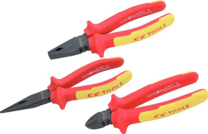 Image du produit KS Tools ERGOTORQUE VDE Jeu de pinces, 3 pcs.