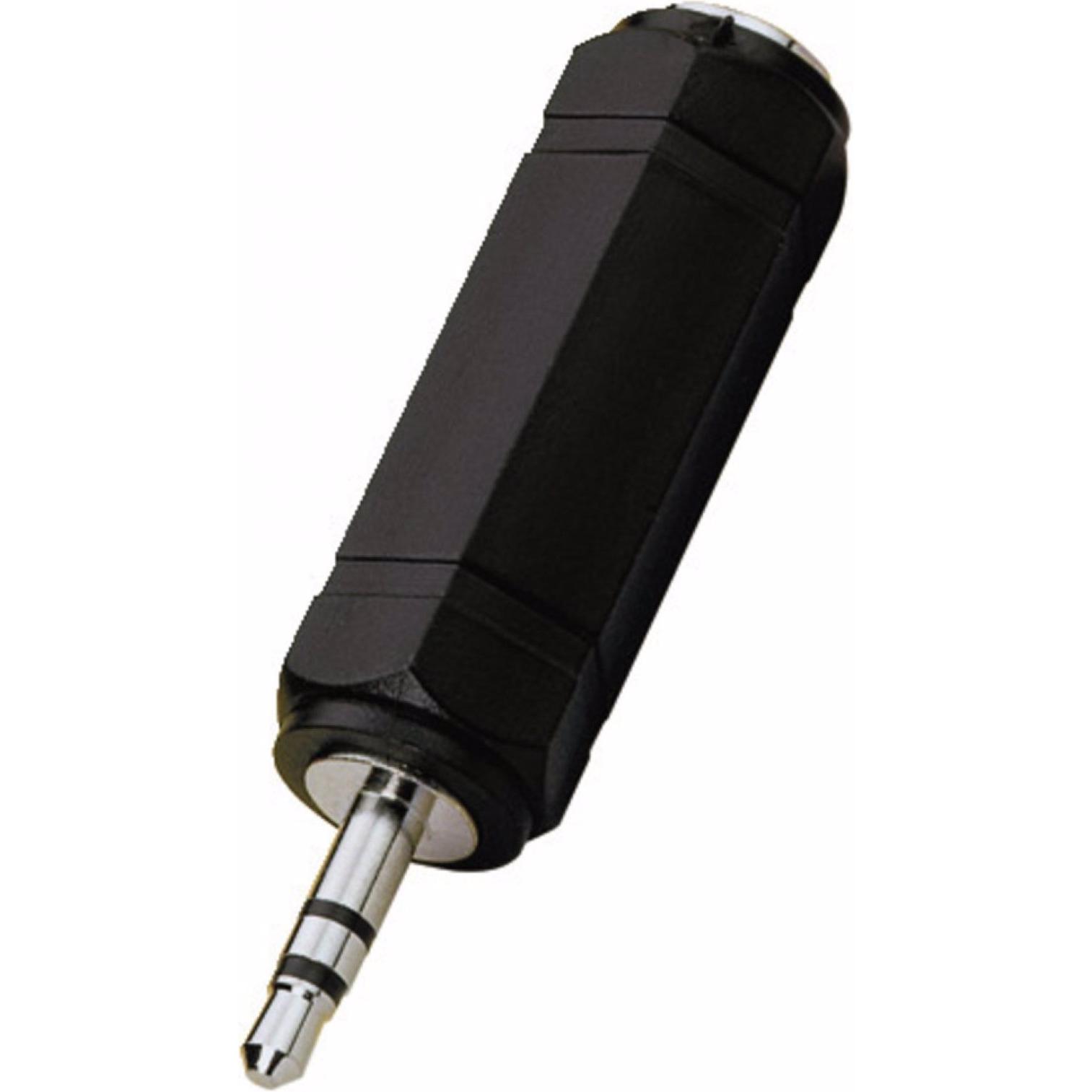 Monacor Pezzo di transizione 3.5-mm F / M, Adattatore audio, Nero