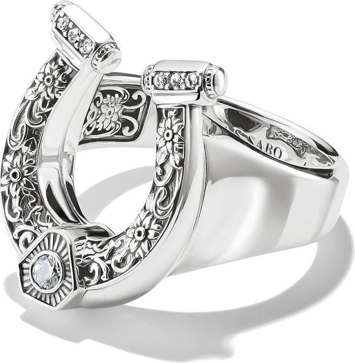 Produktbild Thomas Sabo Ring Hufeisen Elyndra geschwärtzt Silber (18, 58, 925 Silber)
