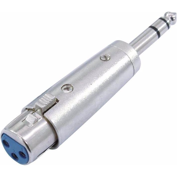 Omnitronic Adapter XLR(F)/Klinke(M) stereo, Audio Adapter, Silber