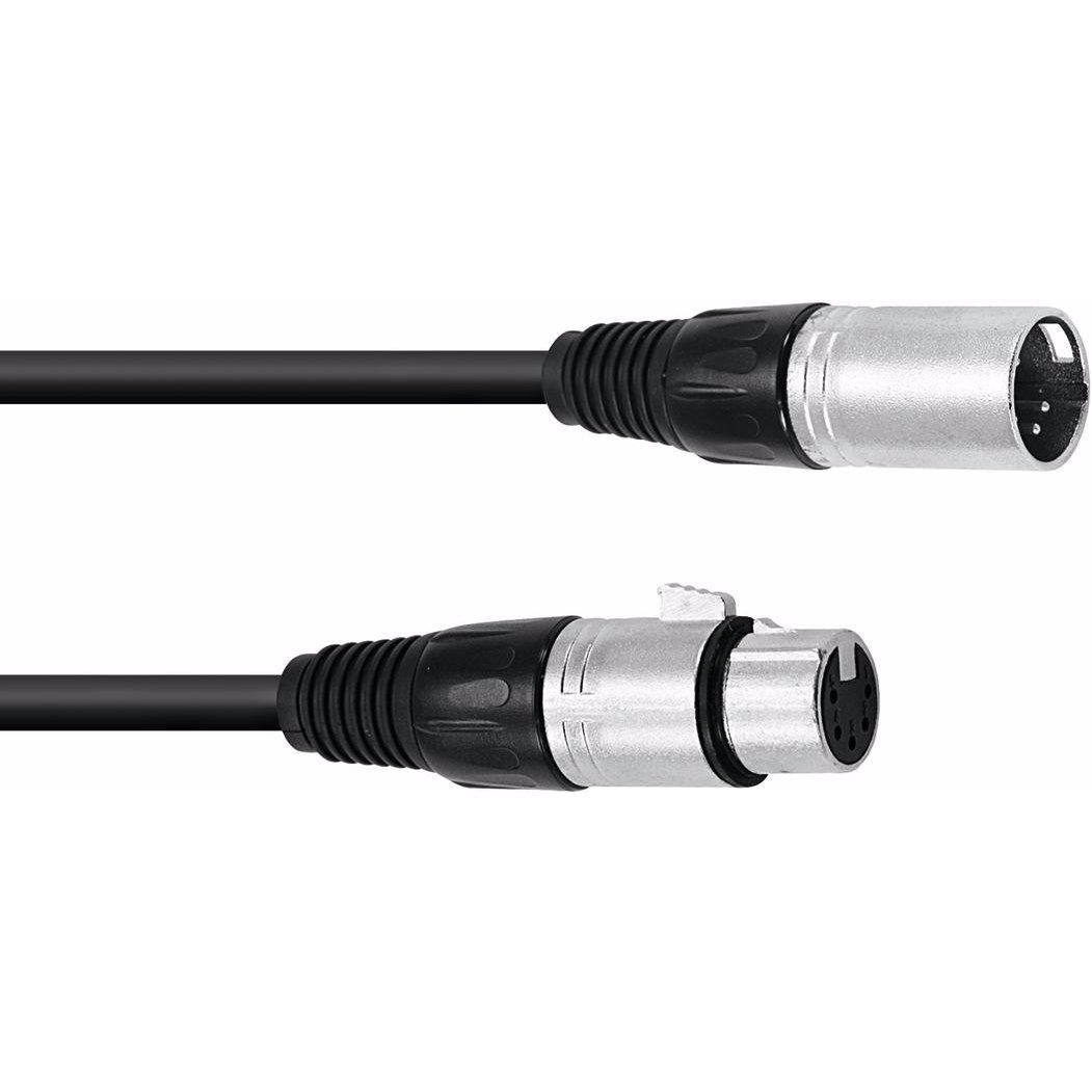 Omnitronic XLR Kabel 5pol 0,5m sw (0.50 m, XLR), Audio Kabel