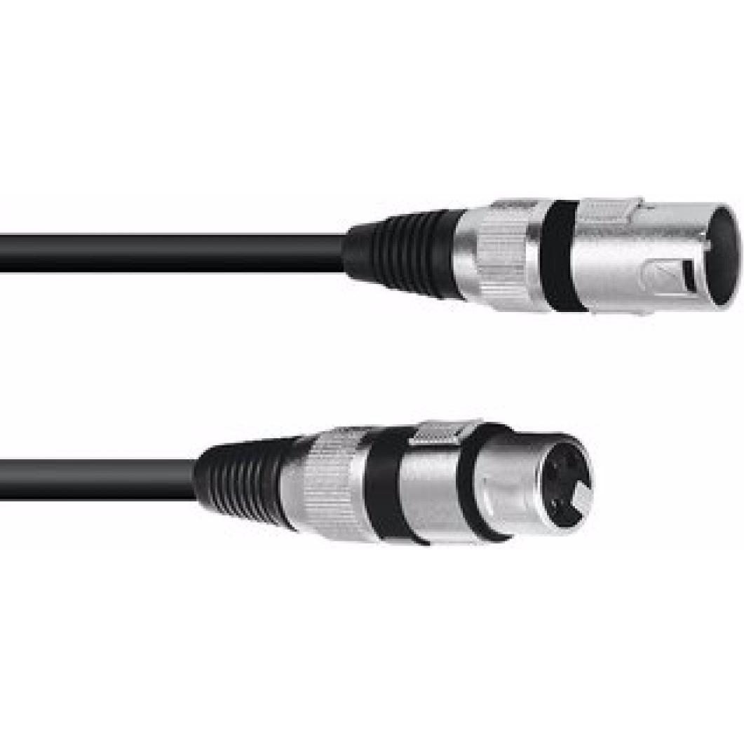 Omnitronic XLR Kabel 3pol 0,2m sw (0.20 m, XLR), Audio Kabel